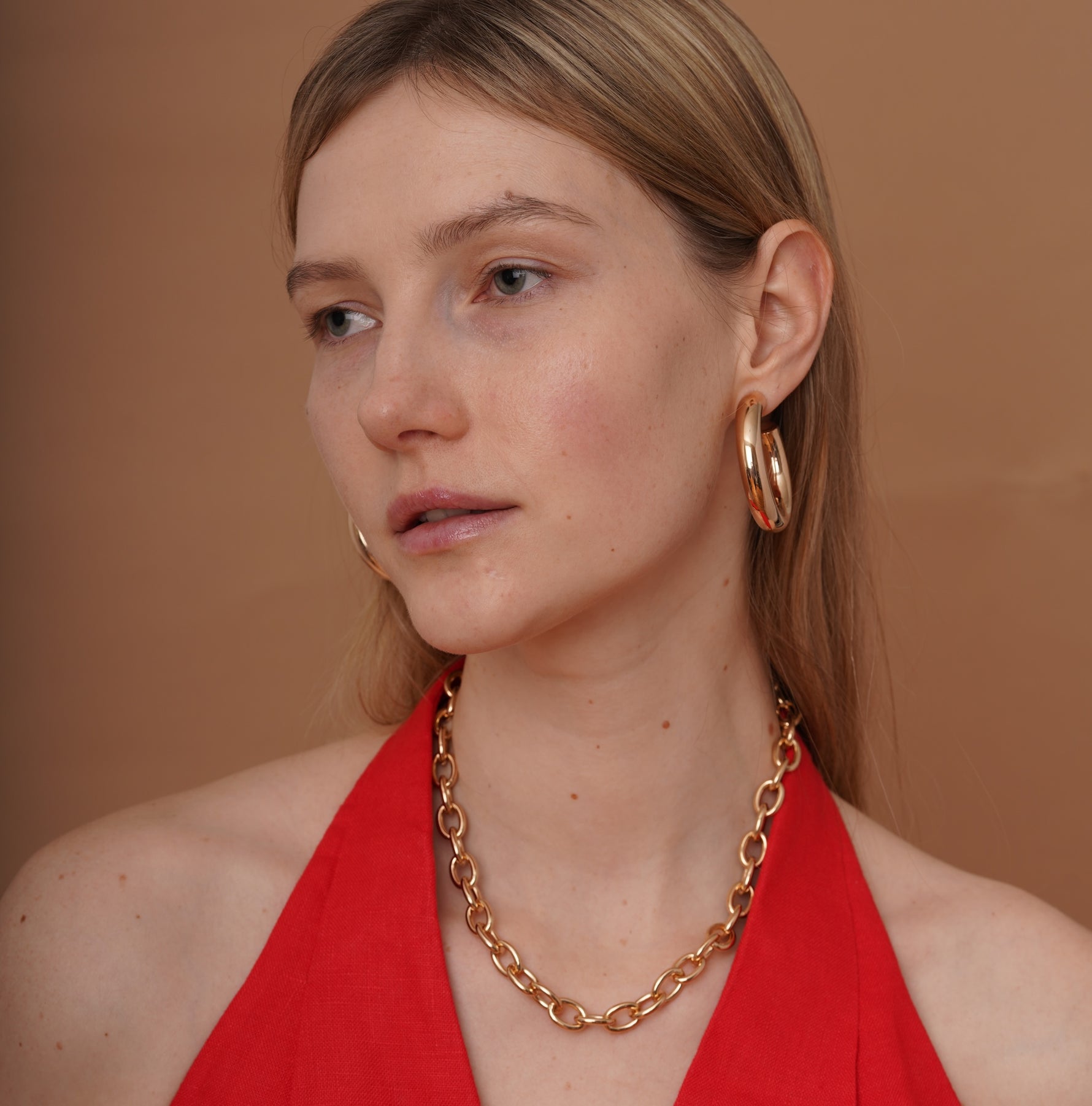 burren jewellery chunky interlocking chain necklace 