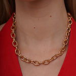 burren jewellery chunky interlocking chain necklace 
