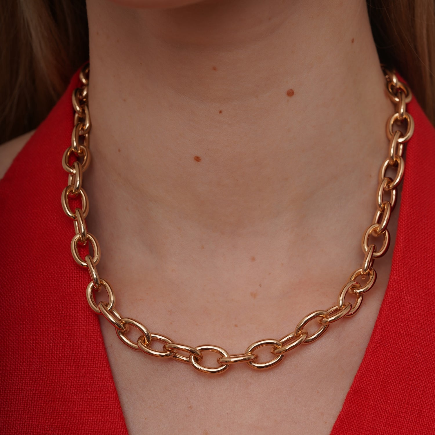 burren jewellery chunky interlocking chain necklace 
