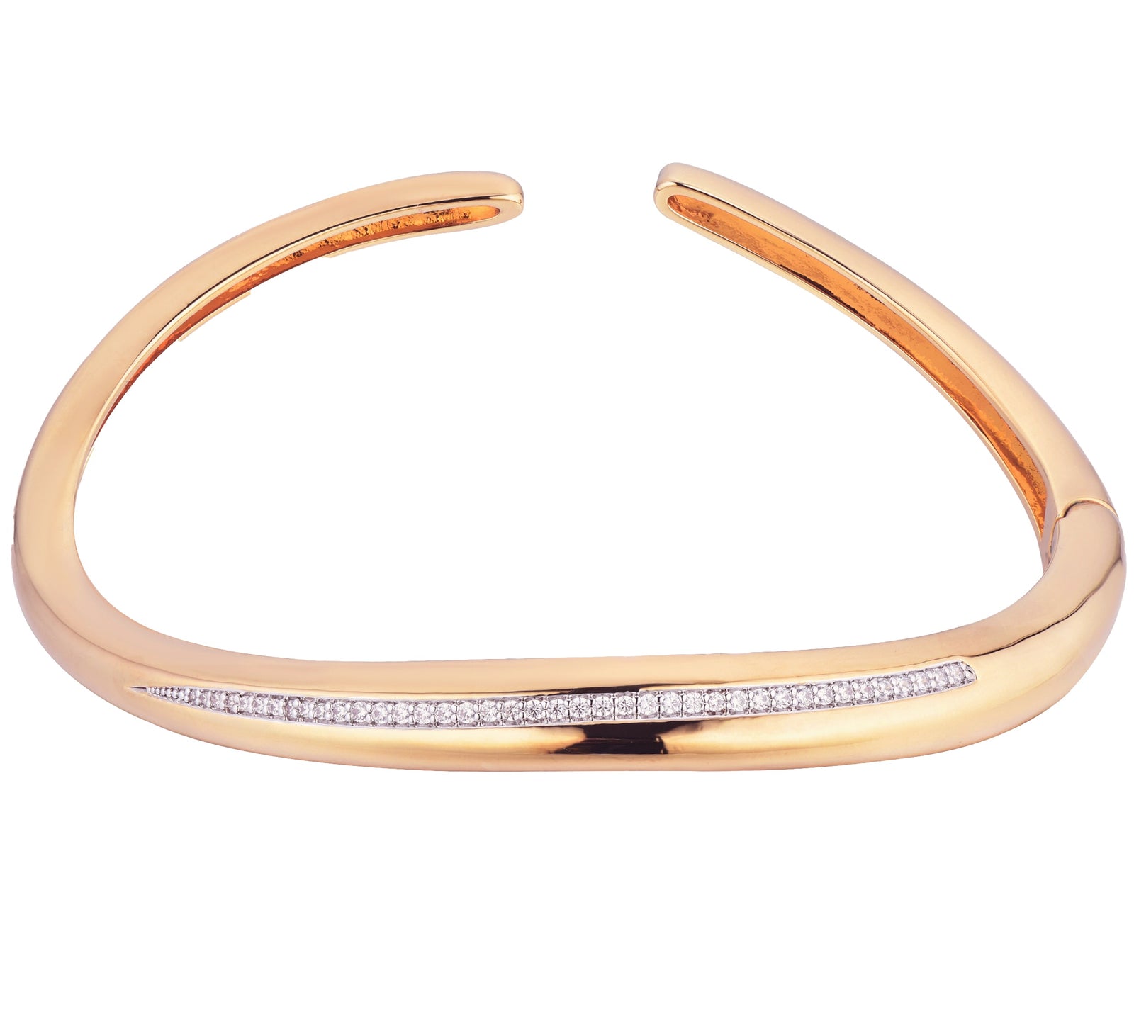 burren jewellery 18k gold plated chunky cuff bangle 
