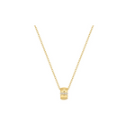 18k gold plated classic small pendant with z stone