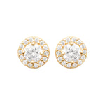 burren jewellery 18k gold plated crossed destiny earring