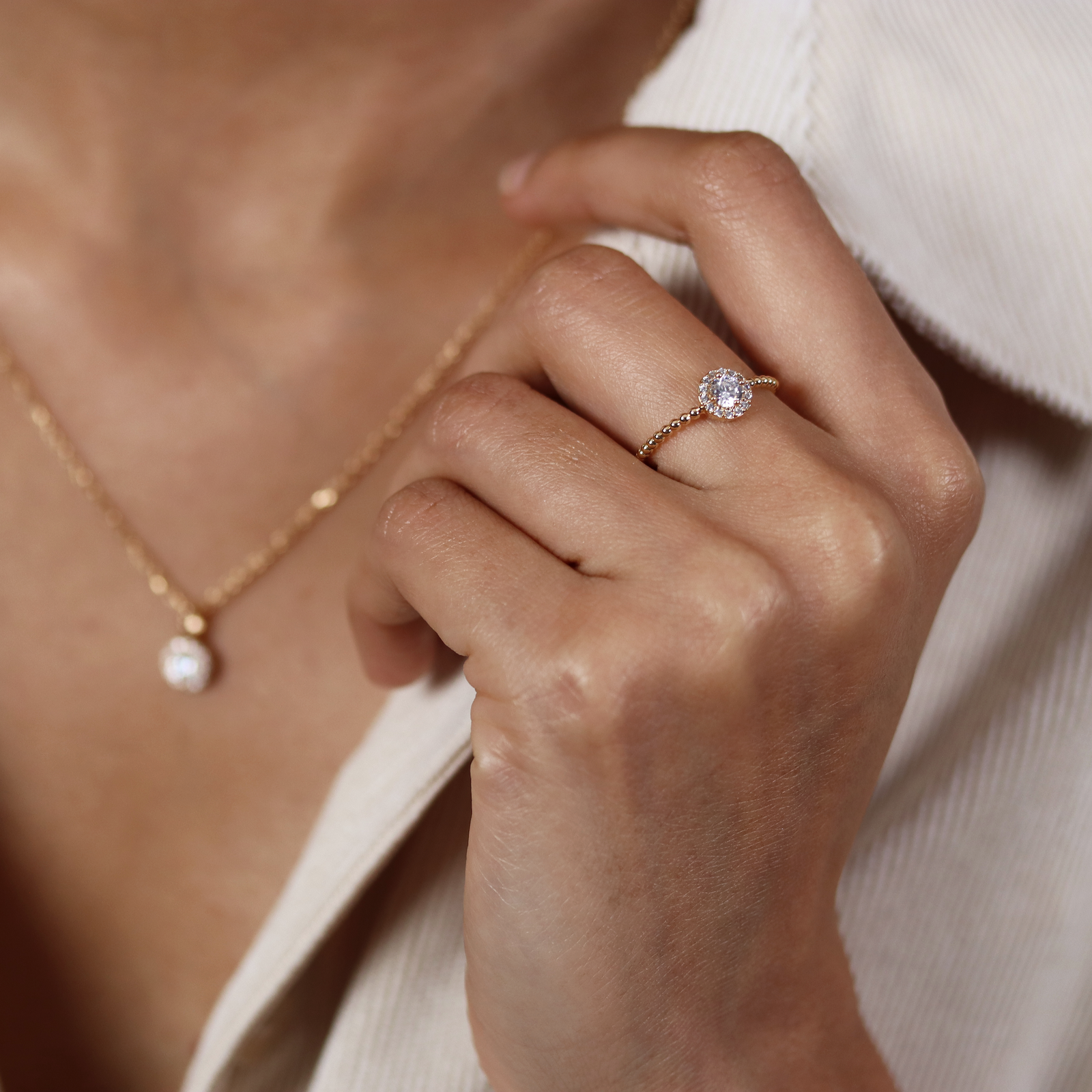 burren jewellery 18k gold plated crossed destiny ring