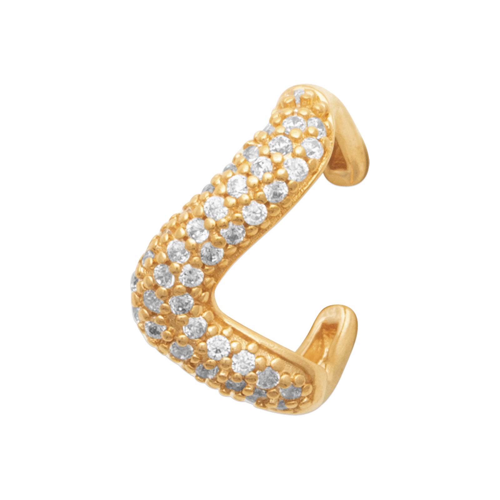 burren jewellery 18k gold plated cuff earring