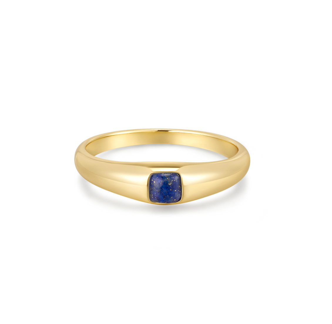 18 gold plated natural stone agate ring