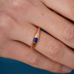 burren jewellery 18k gold plated agate natural stone ring 
