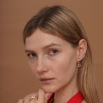 burren jewellery 18k gold plated dainty circular huggie earrings