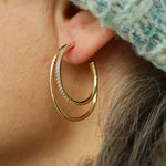 burren jewellery 18k gold plated deep stone hopped earring