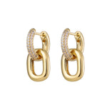 burren jewellery 18k gold plated stone sparkly earrings