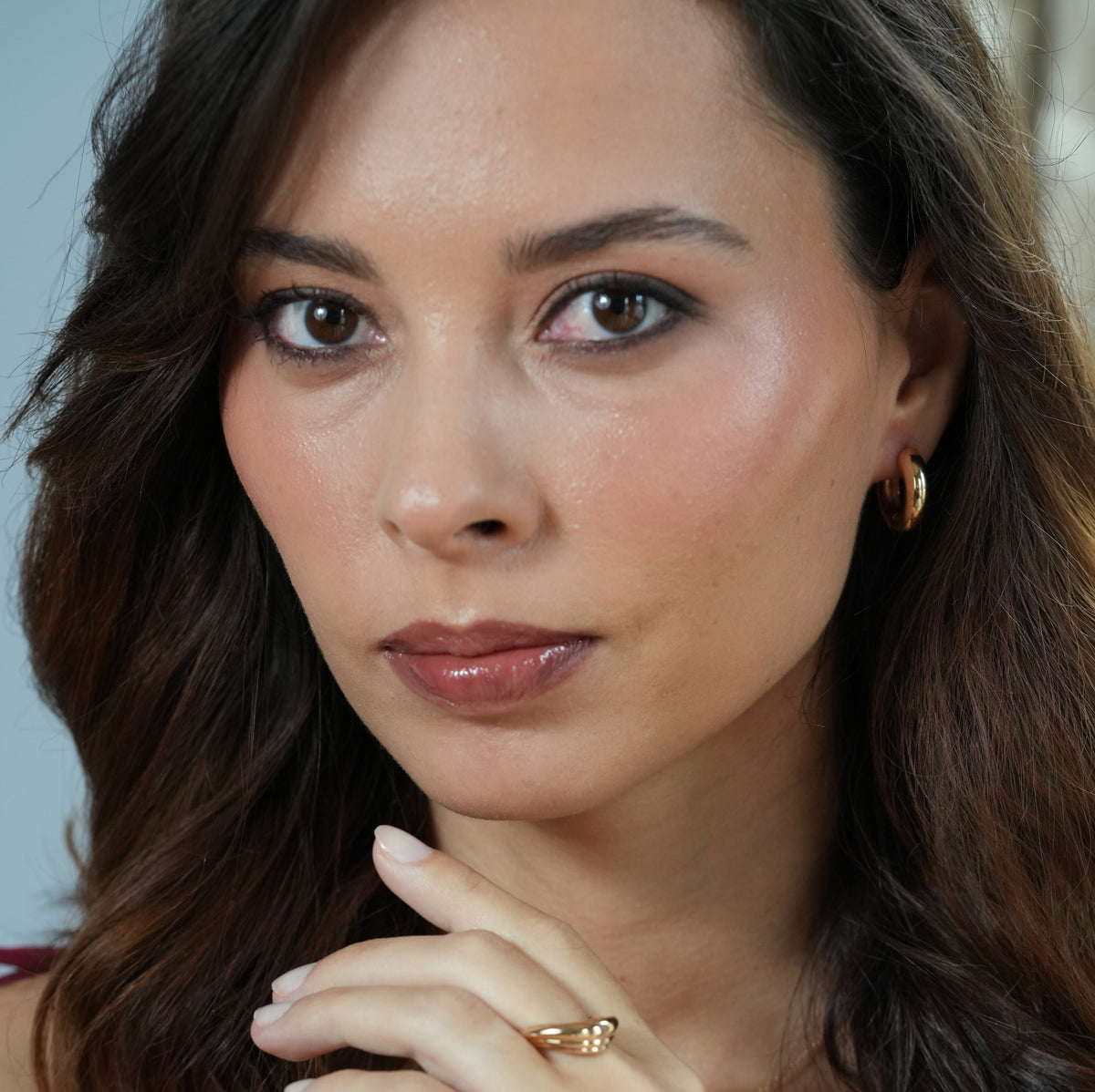 burren jewellery 18k gold plated elegant classy hoop earring