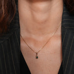 burren jewellery 18k gold plated emerald small sparkle pendent