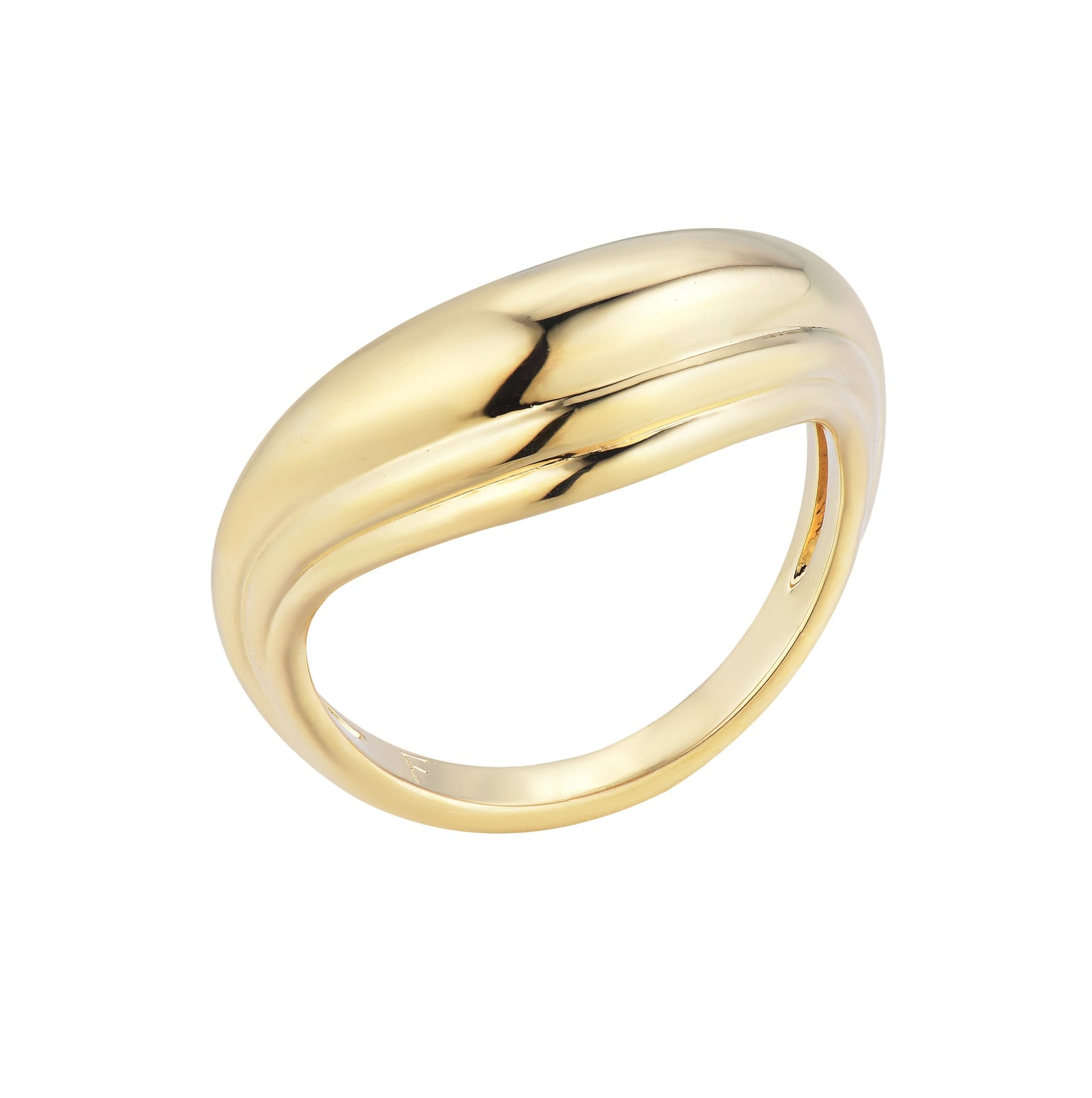 burren jewellery 18k gold plated every-day sculptural ring