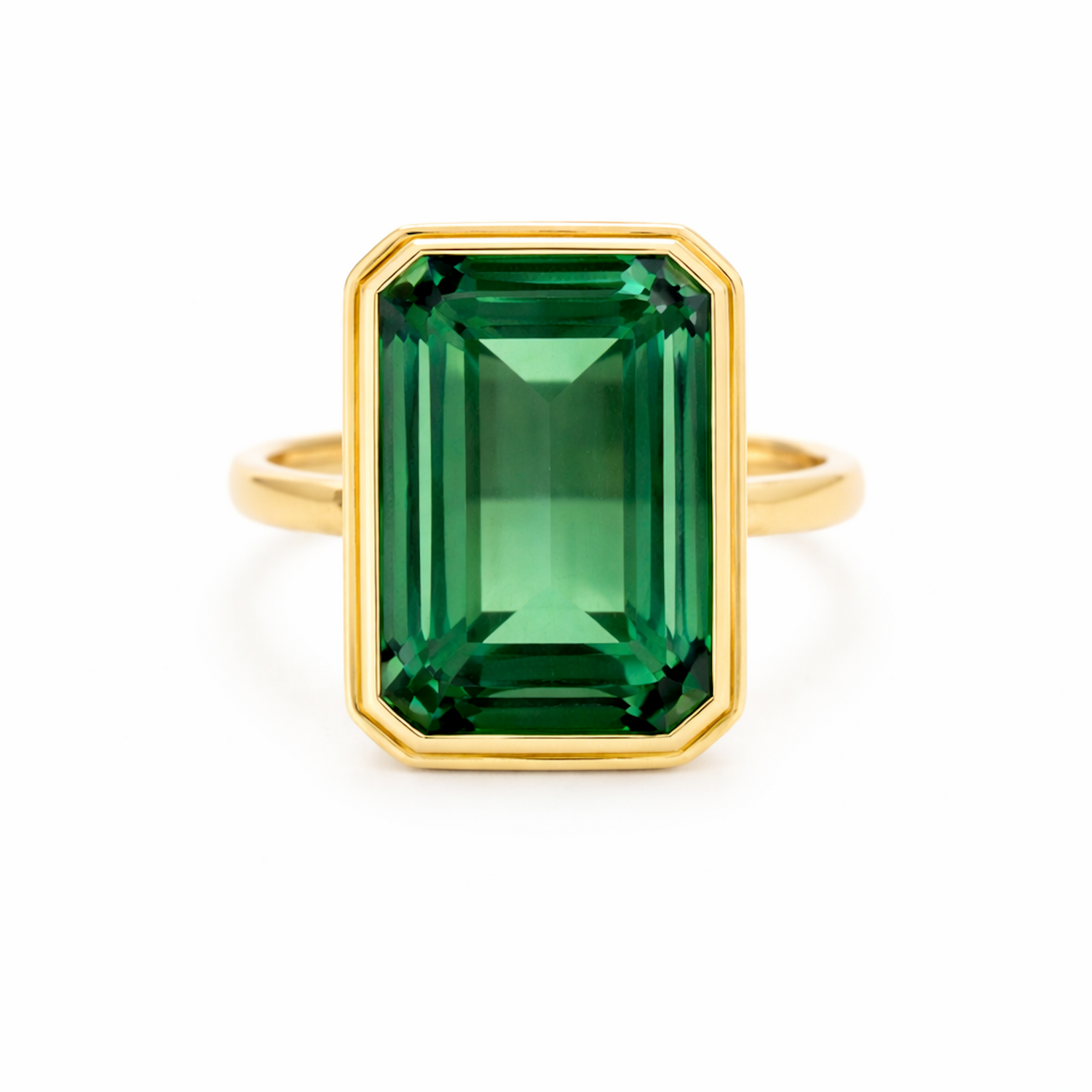 burren jewellery 18k gold plated green quartz natural stone ring