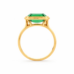 Burren Jewellery 18k gold plated green quartz ring