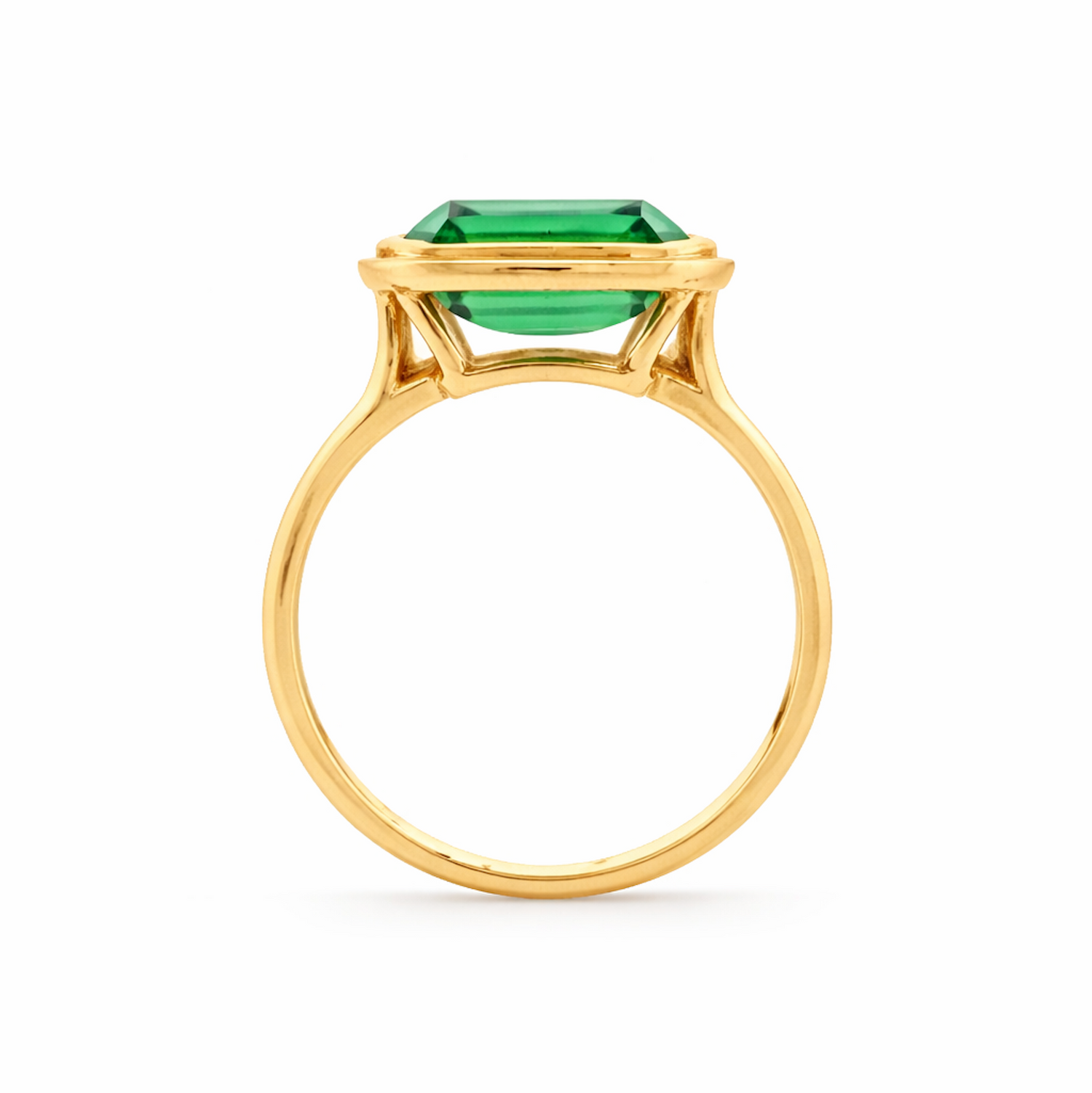 Burren Jewellery 18k gold plated green quartz ring