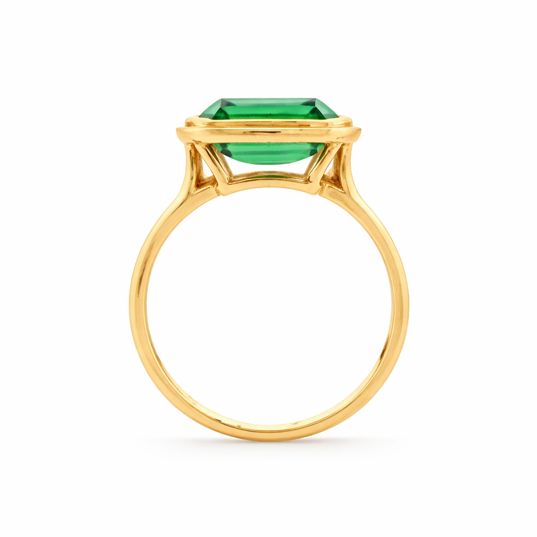 Burren Jewellery 18k gold plated green quartz ring