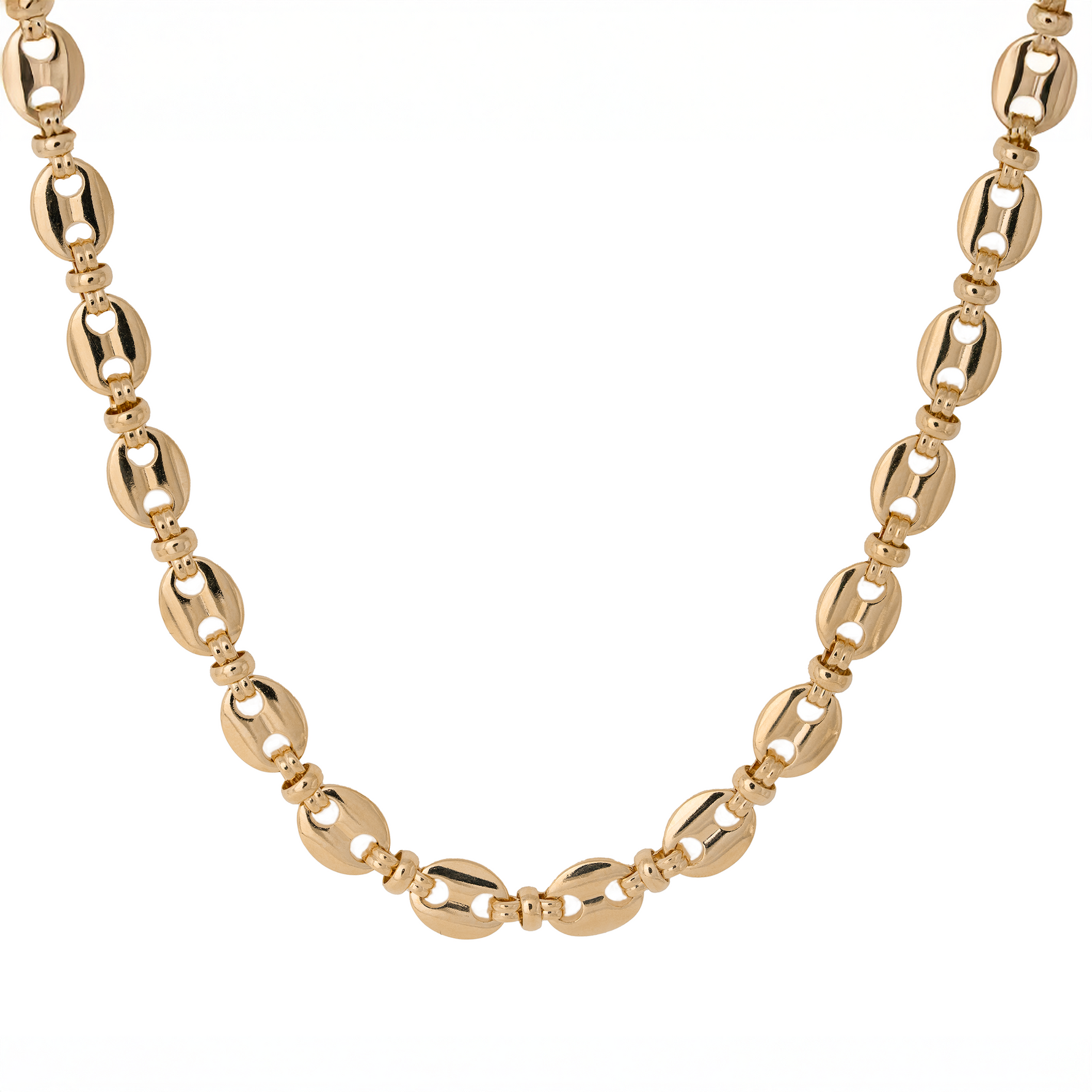 burren jewellery 18k gold plated gucci link chain necklace 