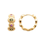 burren jewellery 18k gold plated jasmine huggie earrings side