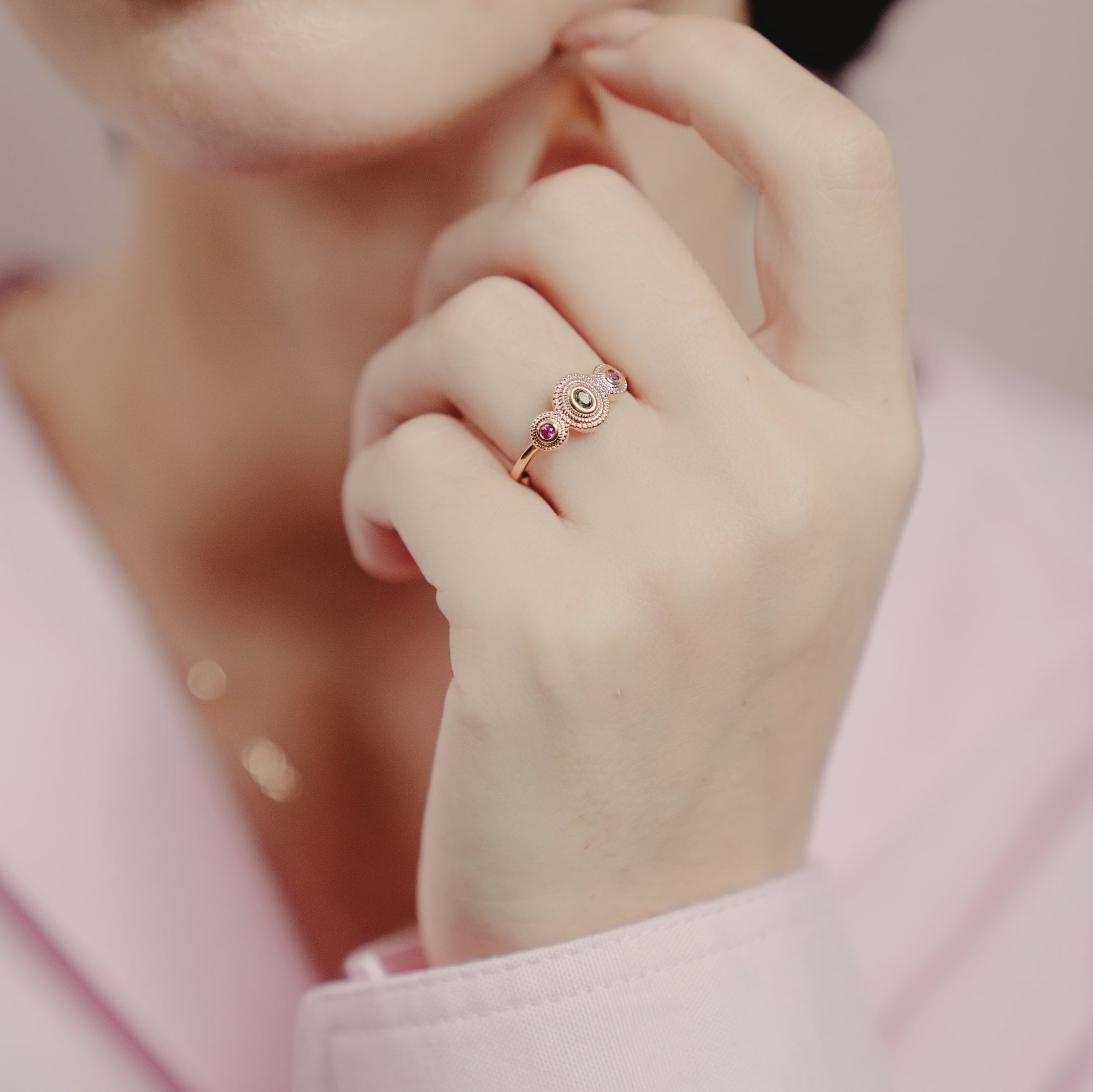 burren jewellery 18k gold plated jasmine ring