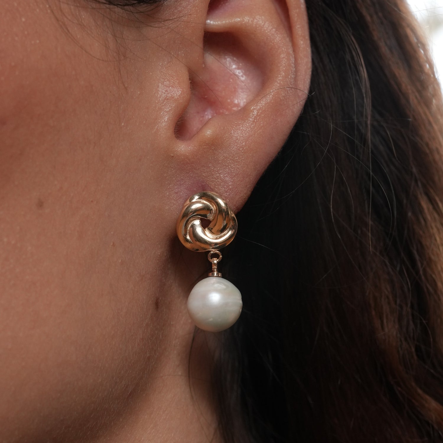 burren jewellery 18k gold plated pear drop earrings
