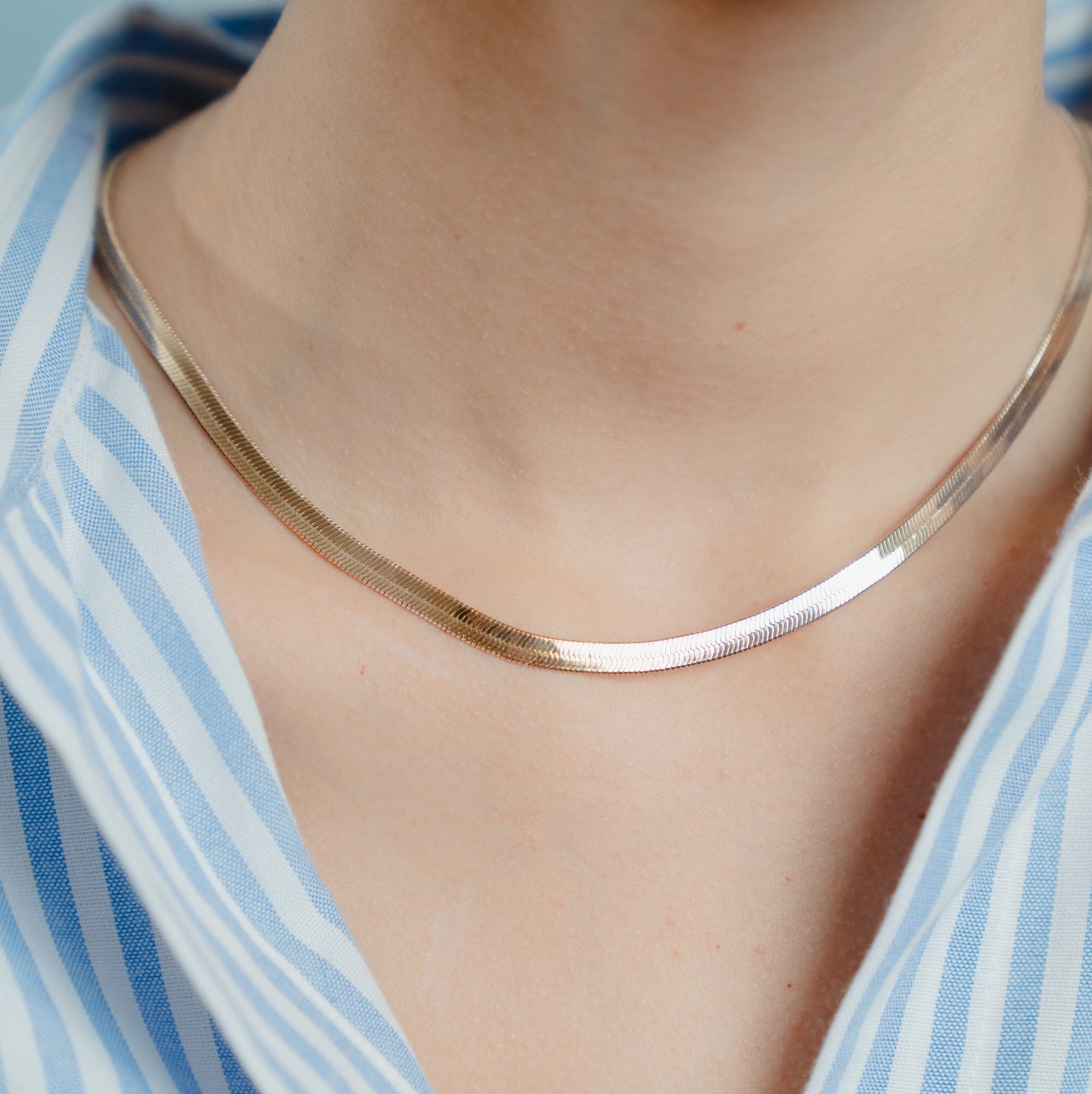 burren jewellery 18k gold plated serpent chain