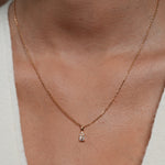 burren jewellery 18k gold plated subtle sparkle stone pendant
