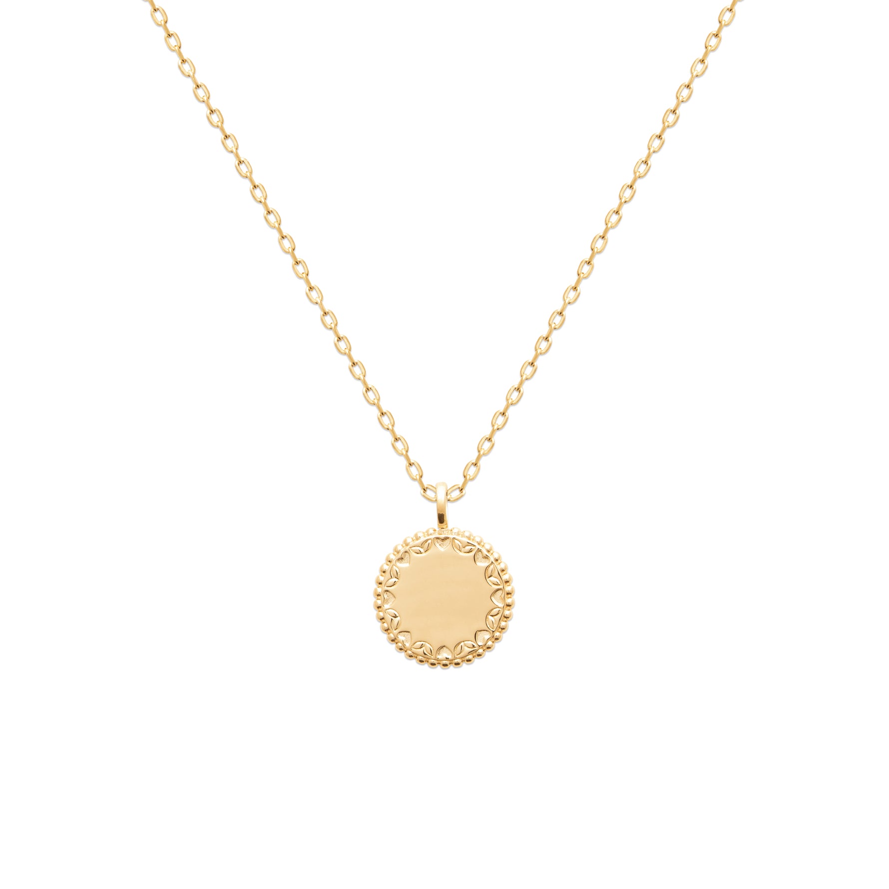 burren jewellery 18k gold plated sun inspired disk pendant 