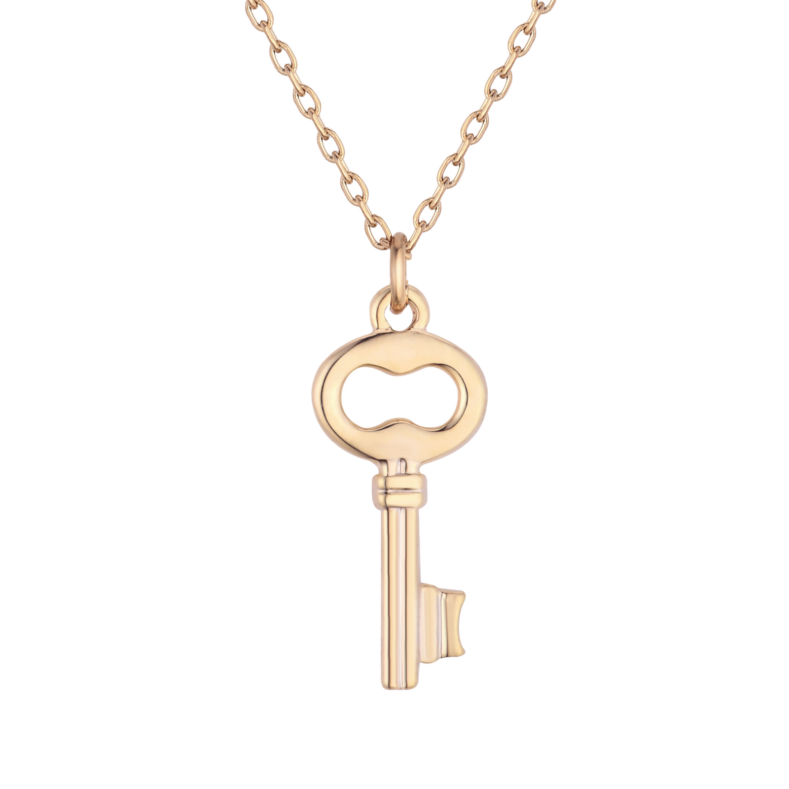 burren jewellery 18k gold plated symbolic key pendant necklace