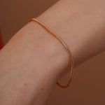 burren jewellery 18k gold plated thin chain stacking bracelet 