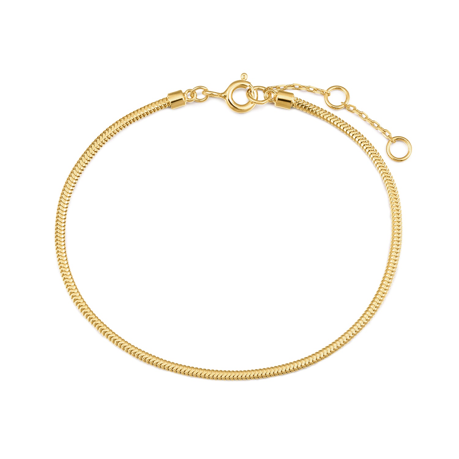 burren jewellery 18k gold plated thin chain stacking bracelet 