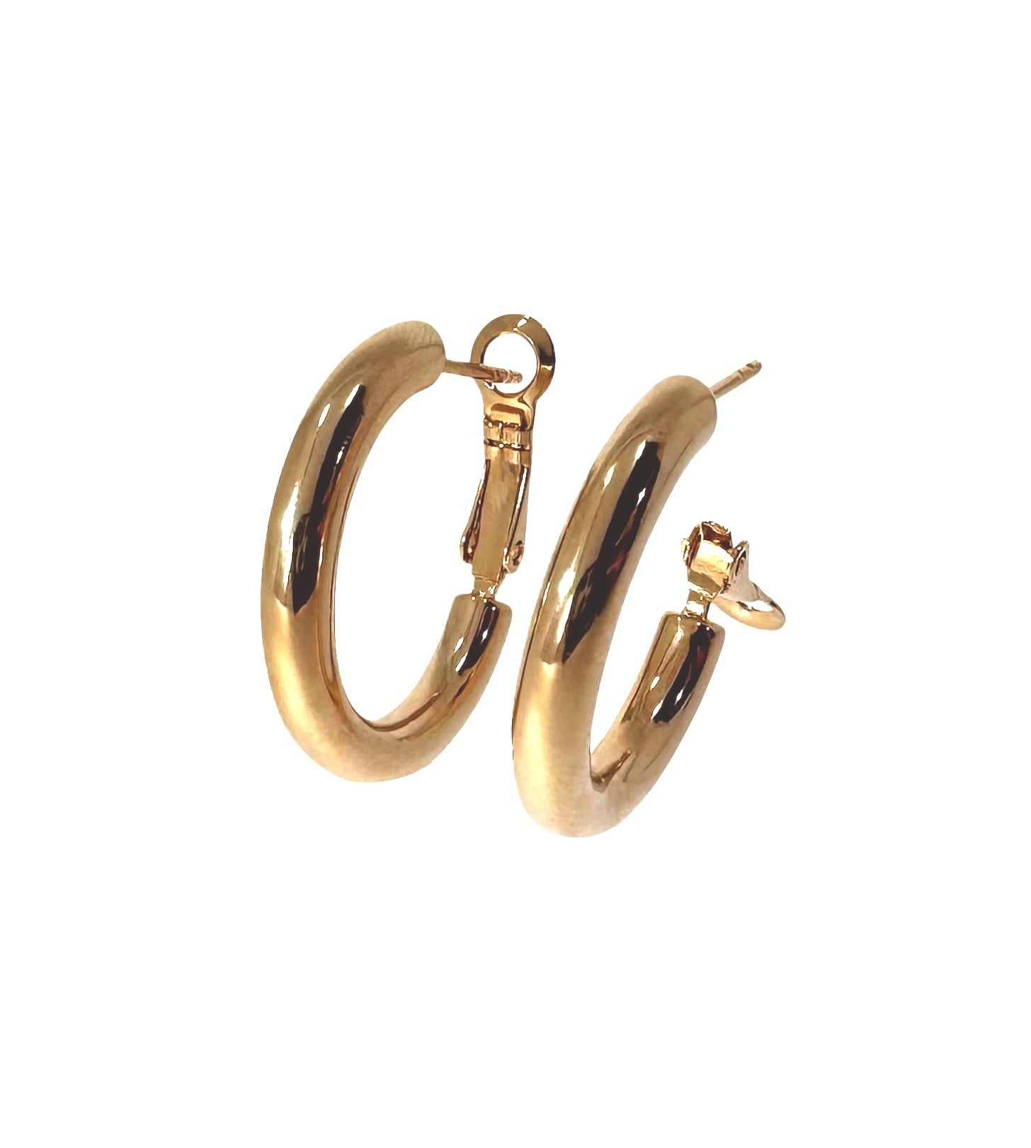burren jewellery 18k gold plated timeless hoop earrings