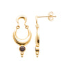 burren jewellery 18k gold plated total eclipse earrings side