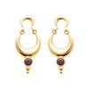 burren jewellery 18k gold plated total eclipse earrings