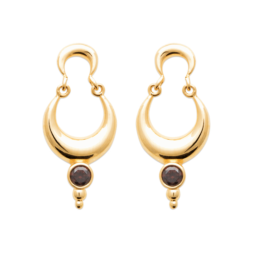 burren jewellery 18k gold plated total eclipse earrings