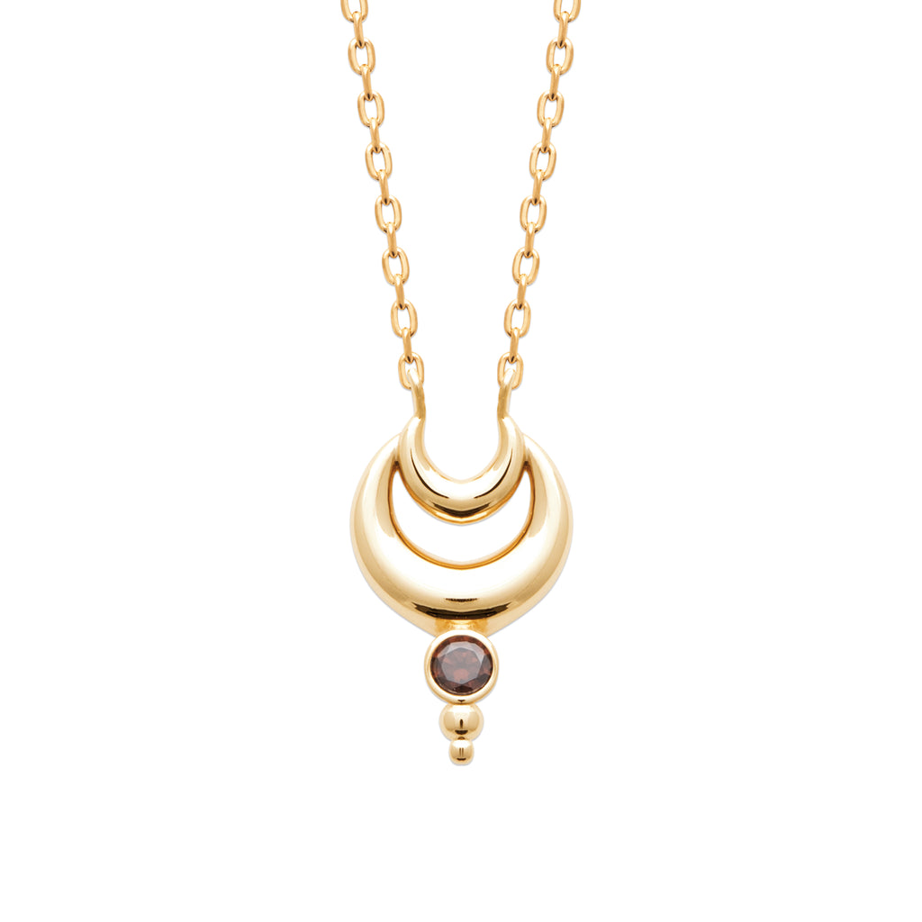 burren jewellery 18k gold plated total eclipse necklace