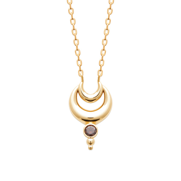 burren jewellery 18k gold plated total eclipse necklace