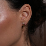 burren jewellery 18k gold plated twist classy stud earrings