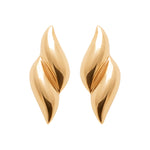 burren jewellery 18k gold plated twist stud earrings