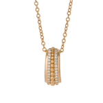 burren jewellery 18k gold plated chunky cz stone set necklace