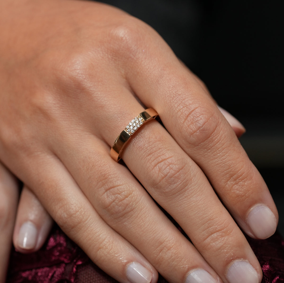 burren jewellery 18k gold sparkly statement stone ring
