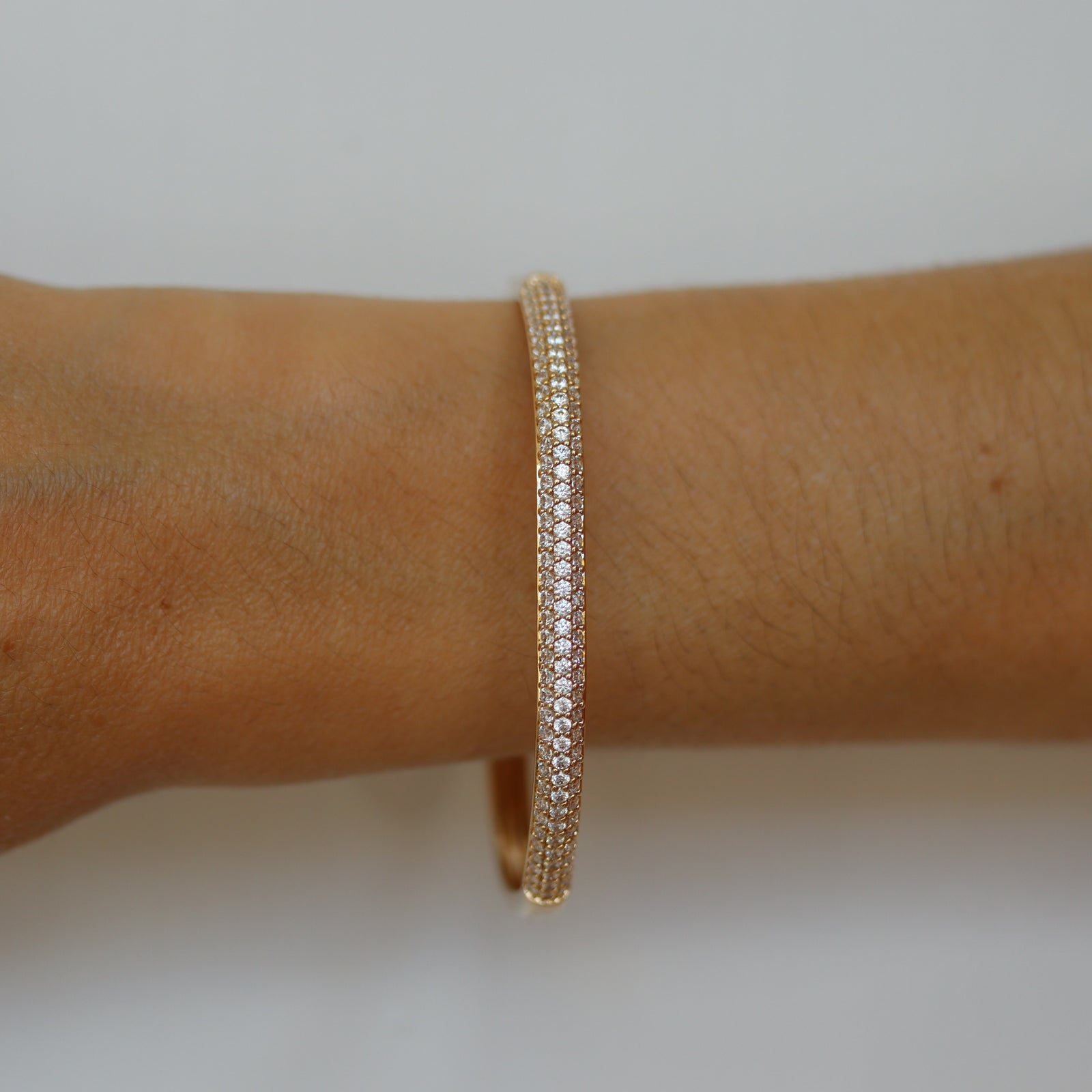 burrens jewellery 18k gold plated cuff adorned sparkly bangle