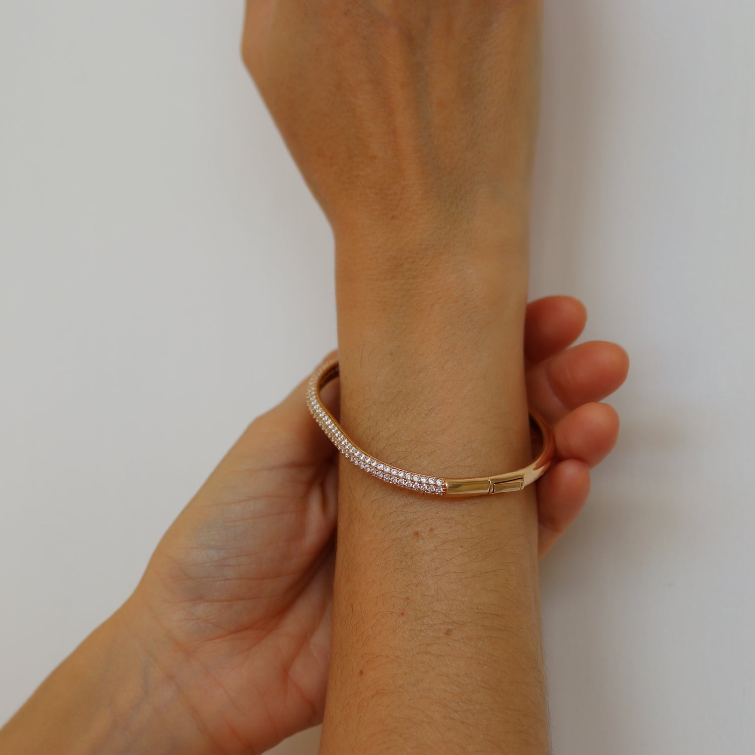 burrens jewellery 18k gold plated cuff adorned sparkly bangle