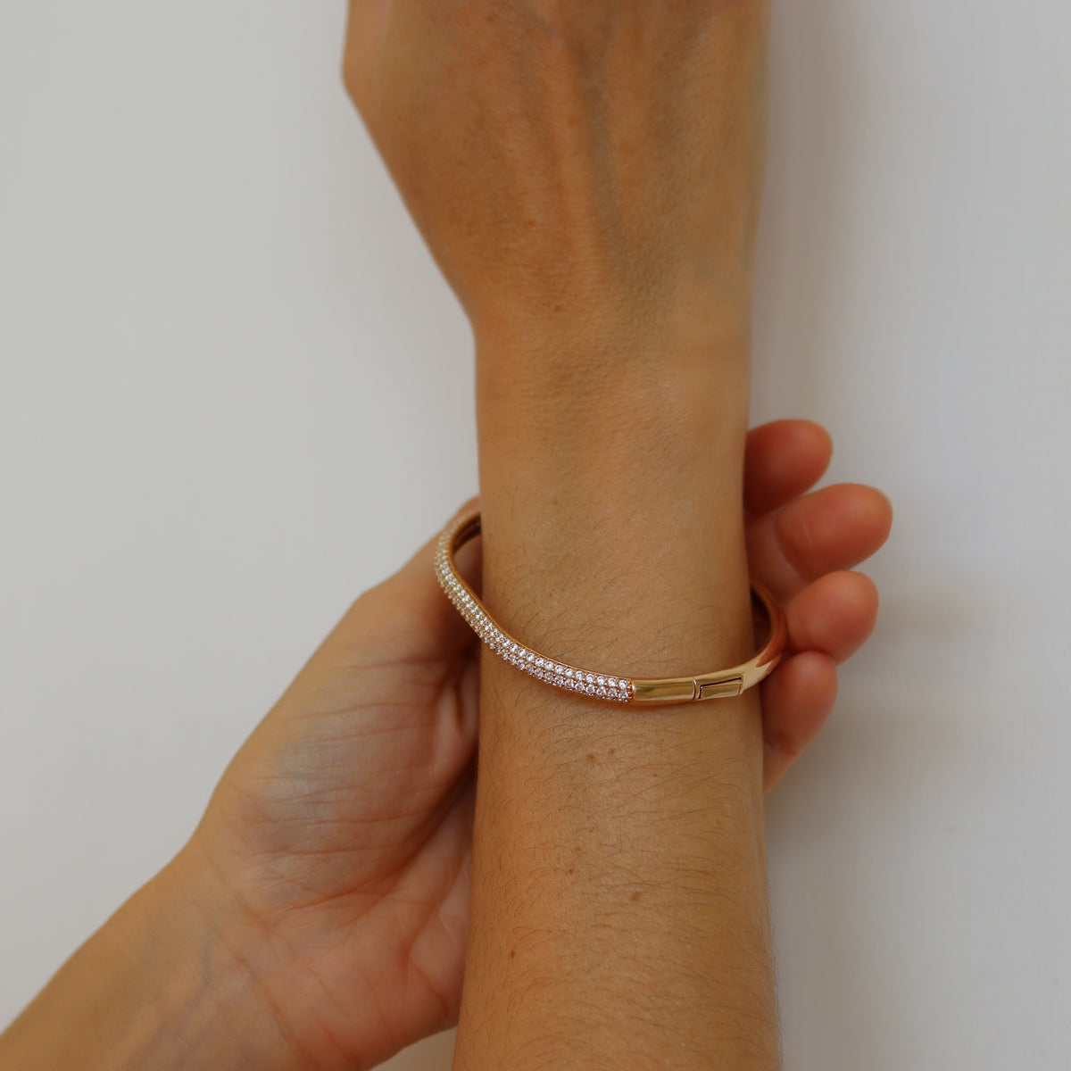 burrens jewellery 18k gold plated cuff adorned sparkly bangle