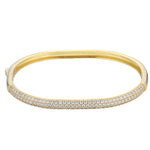 burrens jewellery 18k gold plated cuff adorned sparkly bangle