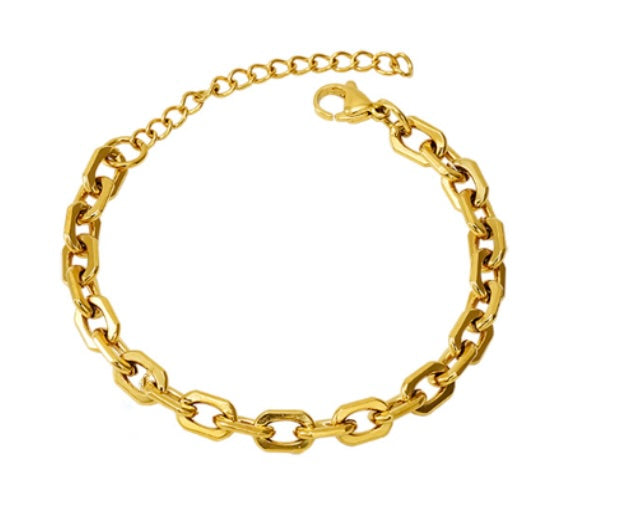 burrens jewellery 18k gold plated statement bracelet