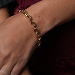 burrens jewellery 18k gold plated statement bracelet