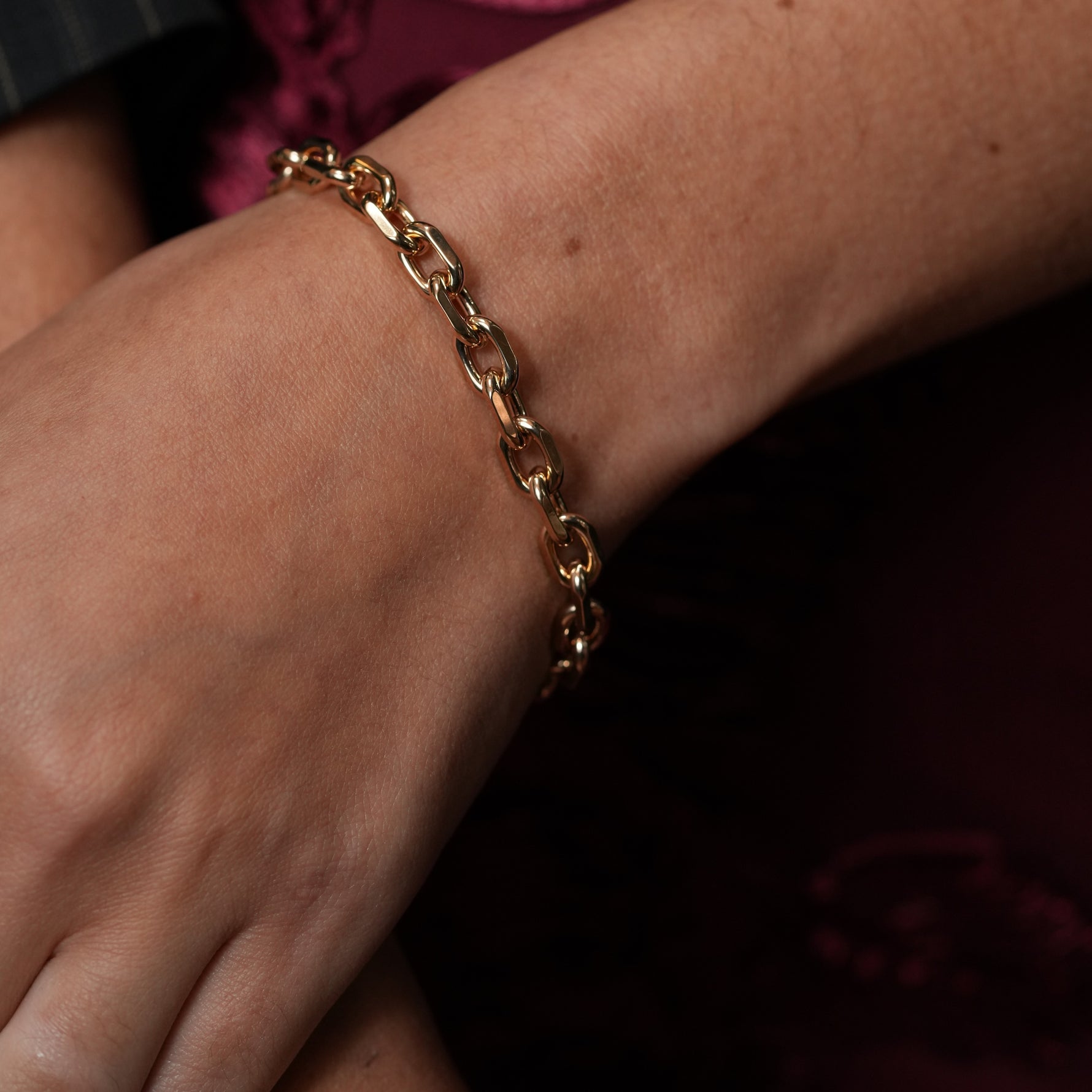 burrens jewellery 18k gold plated statement bracelet