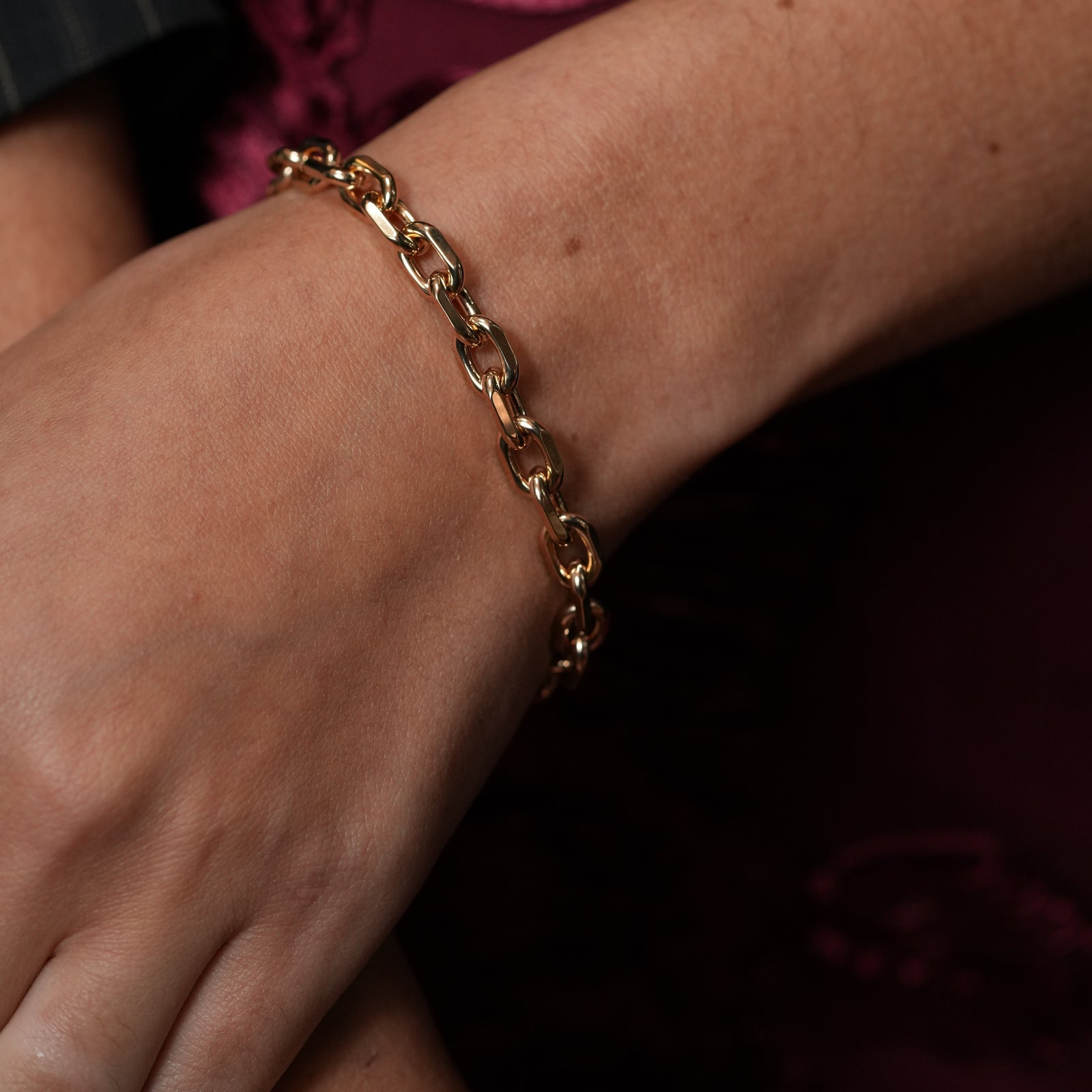 burrens jewellery 18k gold plated statement bracelet