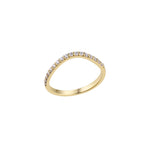 Feeling Lucky 18K Gold Plated Pavé Cubic Zirconia Ring | Burren Jewellery