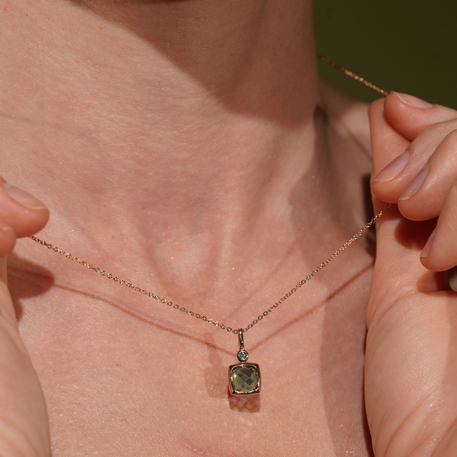 Lush Garden Green Quartz Pendant